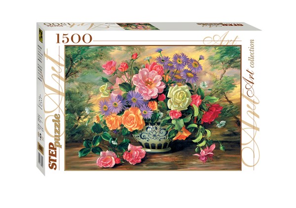Step Puzzle (83019) - "Flowers in a vase" - 1500 pezzi