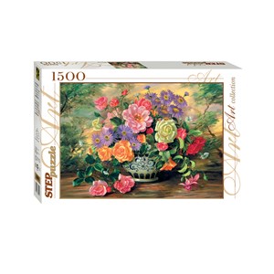 Step Puzzle (83019) - "Flowers in a vase" - 1500 pezzi
