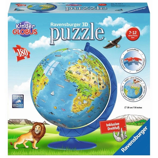 Ravensburger (12337) - "World Map in German" - 180 pezzi