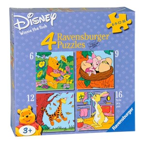 Ravensburger (07123) - "Winnie Pooh" - 6 9 12 16 pezzi