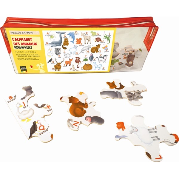 Puzzle Michele Wilson (W306-12) - "The animals alphabet" - 12 pezzi