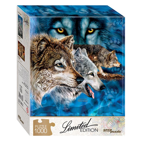 Step Puzzle (79806) - "Find 12 Wolves!" - 1000 pezzi