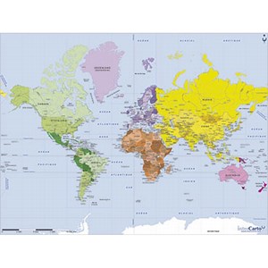 Puzzle Michele Wilson (W75-50) - "World Map" - 50 pezzi