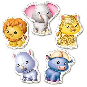 Educa (14197) - "Wild Animals" - 3 4 5 pezzi