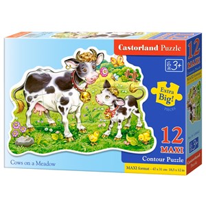 Castorland (B-120062) - "Cows on a Meadow" - 12 pezzi