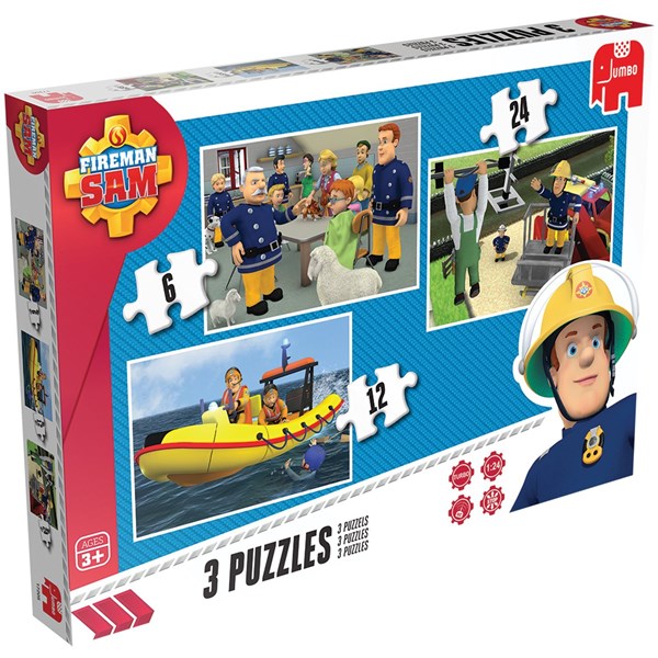 Jumbo (17339) - "Fireman Sam" - 6 12 24 pezzi