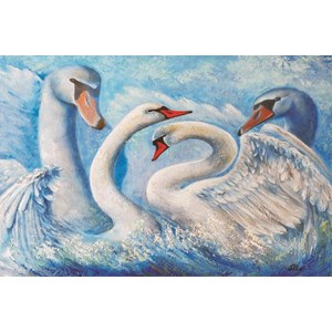 Gold Puzzle (61222) - "Swans" - 1000 pezzi