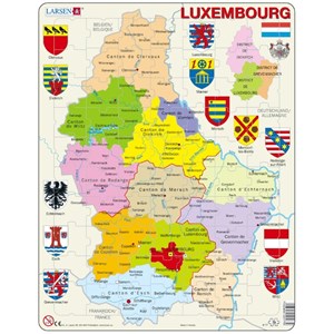 Larsen (K77) - "Luxembourg Political Map - FR" - 70 pezzi