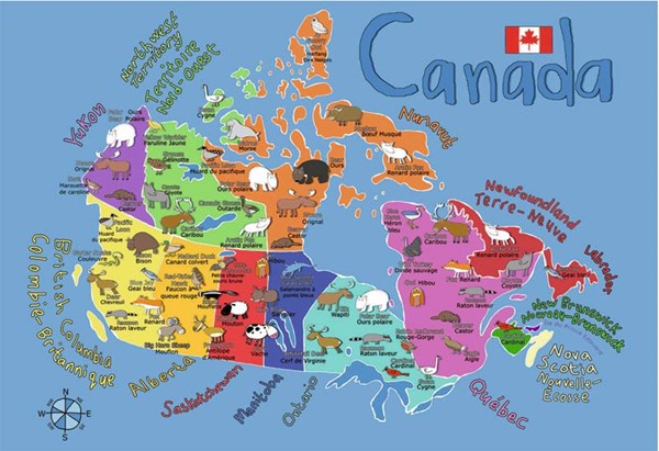 Ravensburger (05431) - "Canada Map" - 24 pezzi