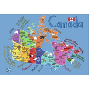 Ravensburger (05431) - "Canada Map" - 24 pezzi