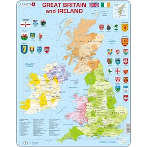Larsen (K18-GB) - "Great Britain & Ireland Political Map - GB" - 48 pezzi