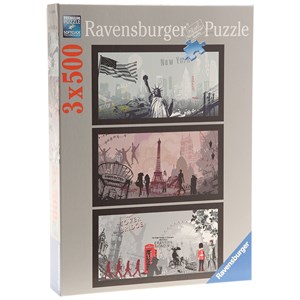 Ravensburger (16288) - "London, Paris, New York" - 500 pezzi