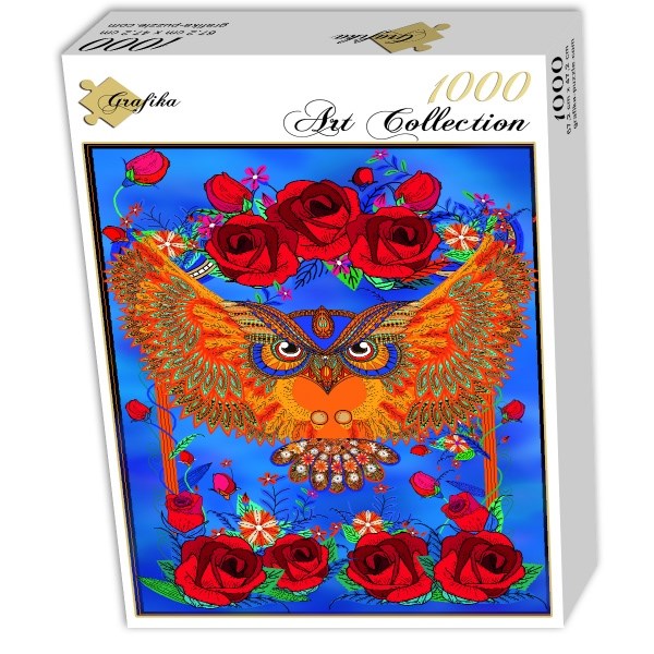 Grafika (01505) - "Owl & Roses" - 1000 pezzi