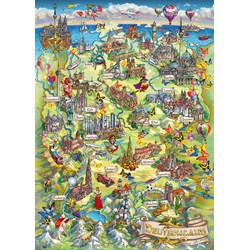 Schmidt Spiele (58330) - "Illustrated Germany" - 1000 pezzi