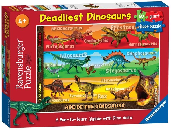 Ravensburger (05393) - "Deadliest Dinosaurs" - 60 pezzi