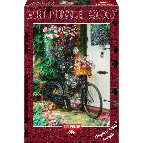 Art Puzzle (4166) - "Bicycle and Flowers" - 500 pezzi