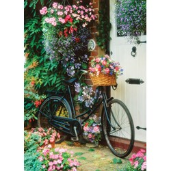 Art Puzzle (4166) - "Bicycle and Flowers" - 500 pezzi