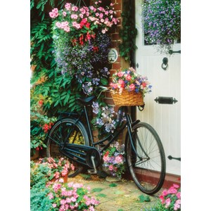 Art Puzzle (4166) - "Bicycle and Flowers" - 500 pezzi