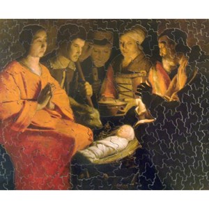 Puzzle Michele Wilson (A102-250) - Georges de La Tour: "Adoration of the Shepherds" - 250 pezzi