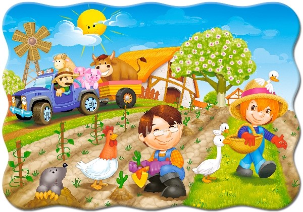 Castorland (B-03563) - "A Day on the Farm" - 30 pezzi