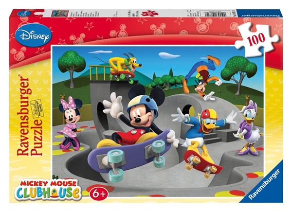 Ravensburger (10871) - "Mickey and his friends are making the skateboard" - 100 pezzi