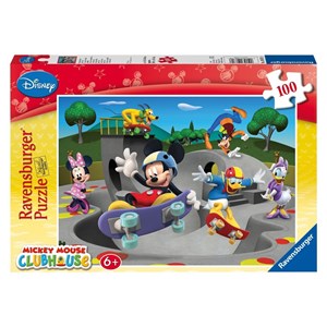 Ravensburger (10871) - "Mickey and his friends are making the skateboard" - 100 pezzi