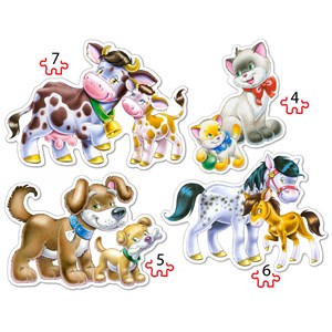 Castorland (B-04218) - "Each one its small" - 4 5 6 7 pezzi