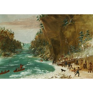 Grafika Kids (01497) - "The Expedition Encamped below the Falls of Niagara. January 20, 1679, 1847-1848" - 100 pezzi