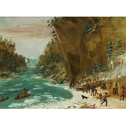 Grafika (02226) - George Catlin: "The Expedition Encamped below the Falls of Niagara. January 20, 1679, 1847-1848" - 300 pezzi