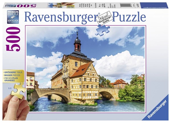 Ravensburger (13651) - "Rathaus, Bamberg" - 500 pezzi