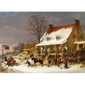 Cobble Hill (51013) - Cornelius Krieghoff: "Breaking up of a Country Ball" - 1000 pezzi