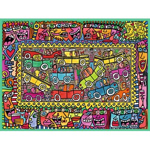 Ravensburger (16356) - James Rizzi: "We are on our way to your party" - 1500 pezzi