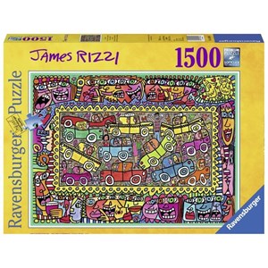Ravensburger (16356) - James Rizzi: "We are on our way to your party" - 1500 pezzi
