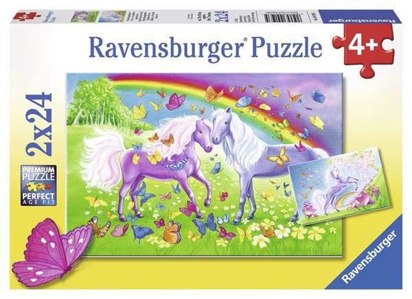 Ravensburger (09193) - "Rainbow Horses" - 24 pezzi