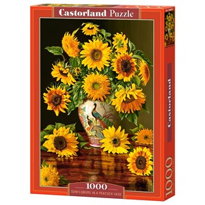 Castorland (C-103843) - "Sunflowers in a Peacock Vase" - 1000 pezzi