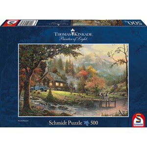 Schmidt Spiele (58465) - Thomas Kinkade: "Idyll at riverside" - 500 pezzi