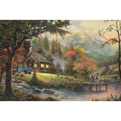 Schmidt Spiele (58465) - Thomas Kinkade: "Idyll at riverside" - 500 pezzi