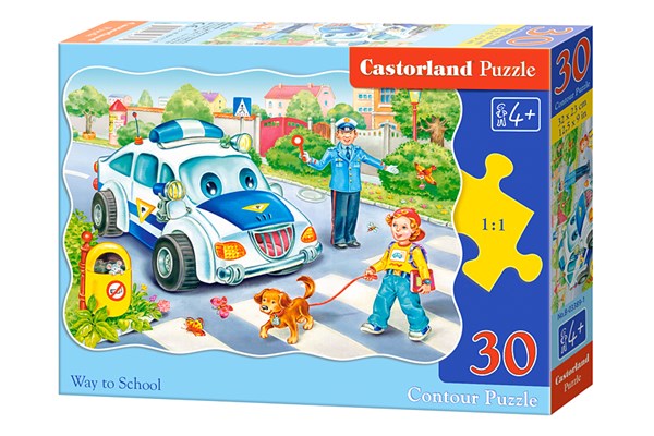 Castorland (B-03389) - "The road to school" - 30 pezzi