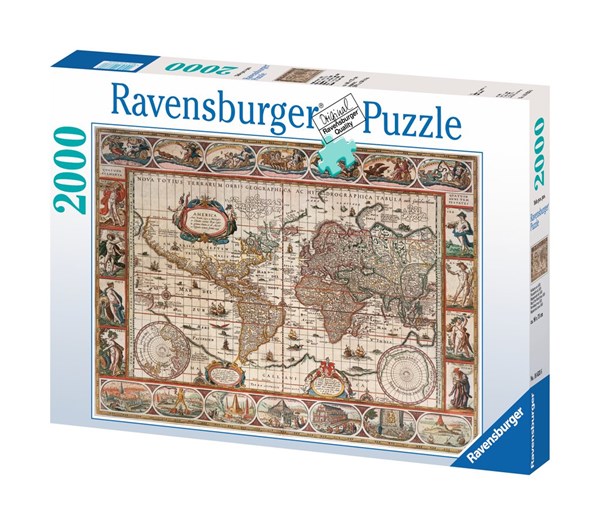 Ravensburger (16633) - "Ancient World Map" - 2000 pezzi