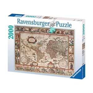 Ravensburger (16633) - "Ancient World Map" - 2000 pezzi