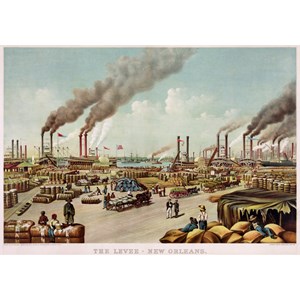 Grafika (00570) - "Affiche Currier & Ives: The levee, New Orleans , 1884" - 1000 pezzi