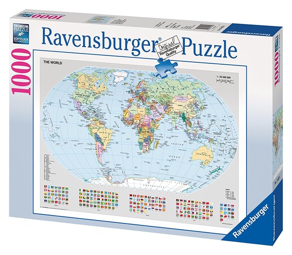 Ravensburger (15652) - "Political World Map" - 1000 pezzi