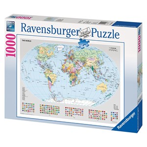 Ravensburger (15652) - "Political World Map" - 1000 pezzi