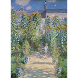 Grafika (01532) - Claude Monet: "The Artist's Garden at Vétheuil, 1880" - 300 pezzi