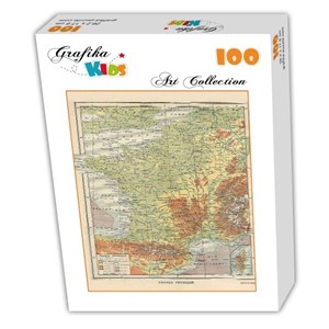 Grafika Kids (00415) - "Map of France, Larousse, 1925" - 100 pezzi