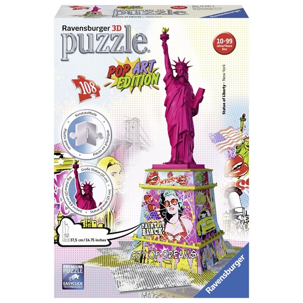 Ravensburger (12597) - "Statue of Liberty Pop Art" - 108 pezzi