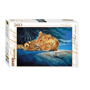 Step Puzzle (78075) - "Leopards" - 560 pezzi