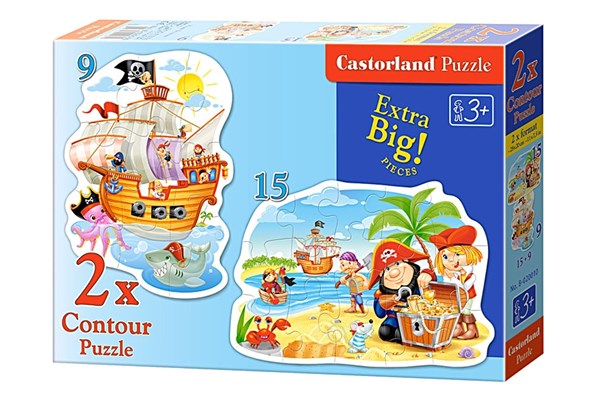 Castorland (B-020010) - "Pirate Treasure" - 9 15 pezzi