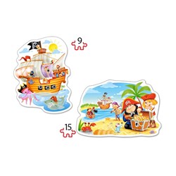 Castorland (B-020010) - "Pirate Treasure" - 9 15 pezzi