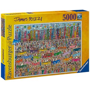 Ravensburger (17427) - James Rizzi: "Nothing is as Pretty as a Rizzi City" - 5000 pezzi